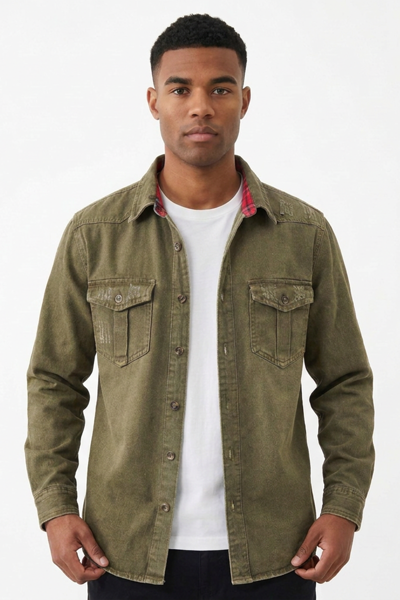 Men's Vintage Washed Denim Jacket
