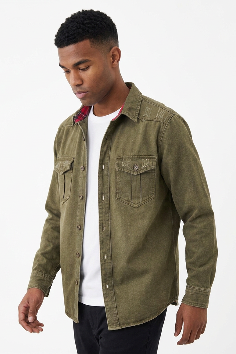 Men's Vintage Washed Denim Jacket