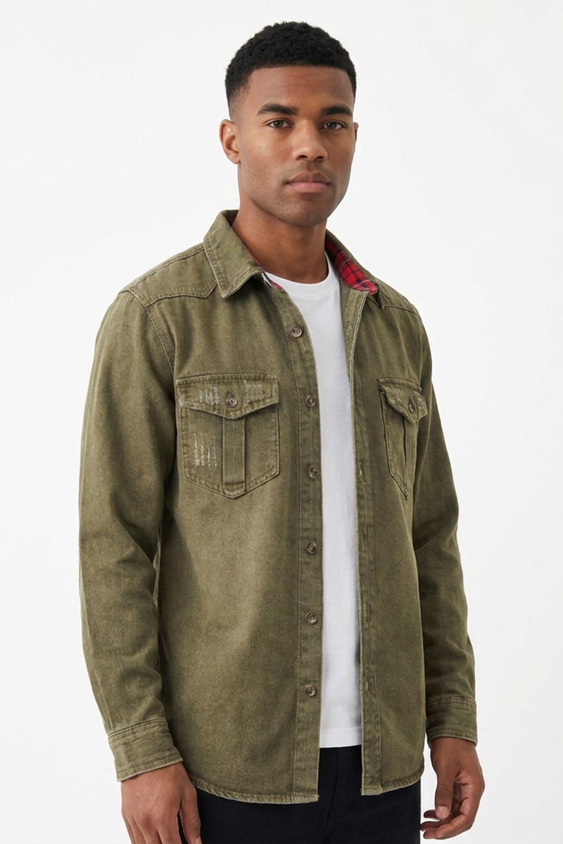 Men's Vintage Washed Denim Jacket