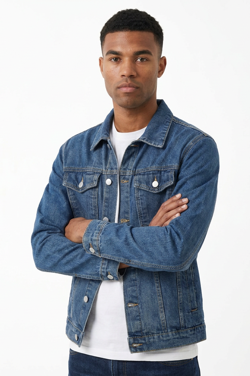 Men's Classic Blue Washed Denim Jacket