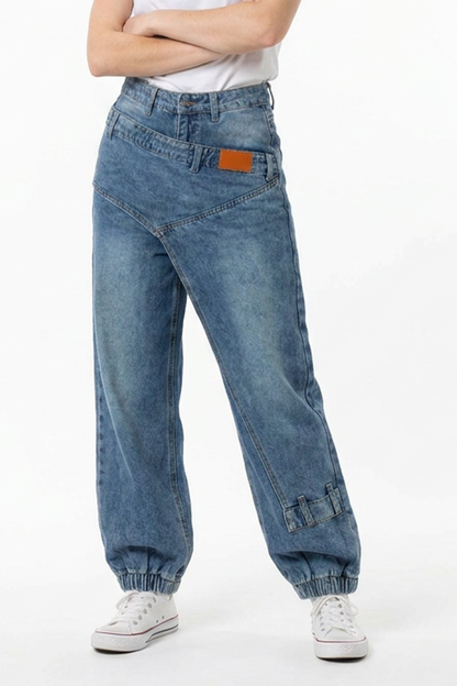 Women's Vintage Casual Designer-Style Cuffed Jeans