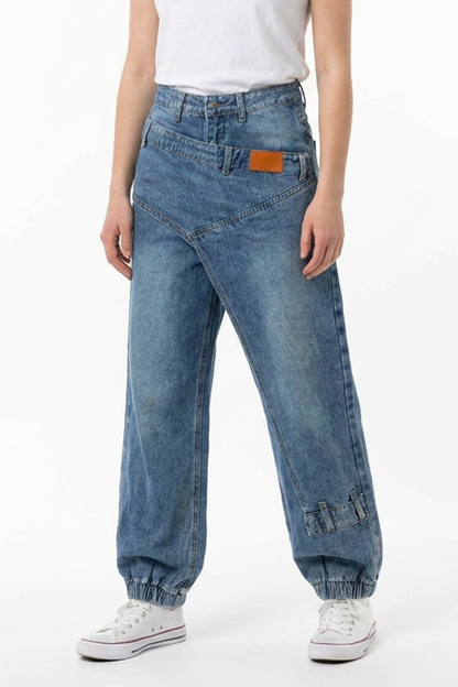 Women's Vintage Casual Designer-Style Cuffed Jeans