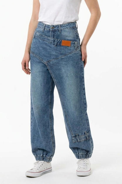 Women's Vintage Casual Designer-Style Cuffed Jeans