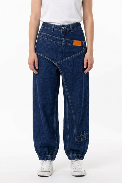 Women's Vintage Casual Designer-Style Cuffed Jeans