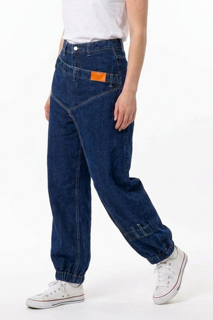 Women's Vintage Casual Designer-Style Cuffed Jeans
