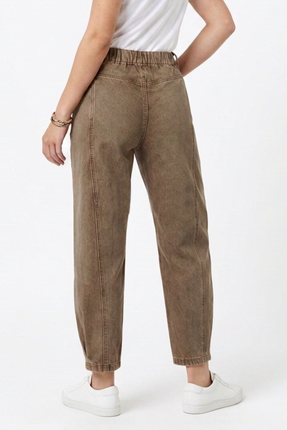 Women's Vintage Casual Paneled Straight-Leg Jeans