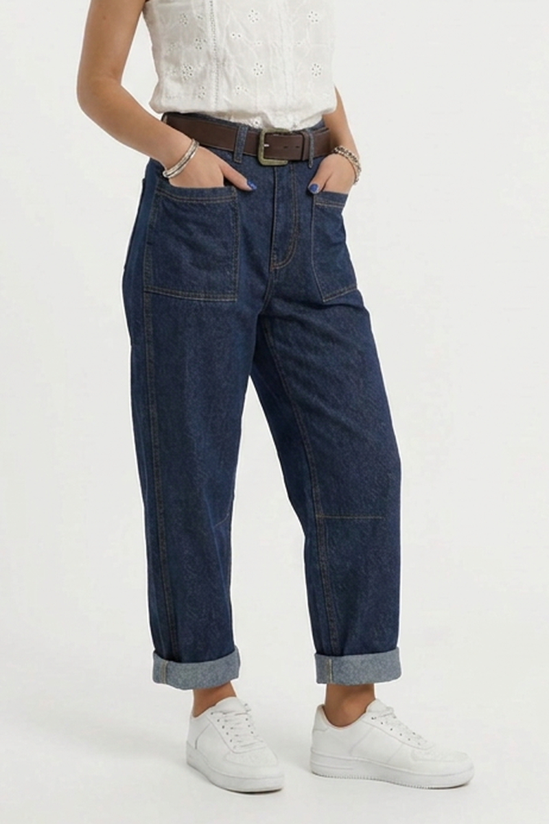 Women's Vintage Casual Washed Straight-Leg Jeans
