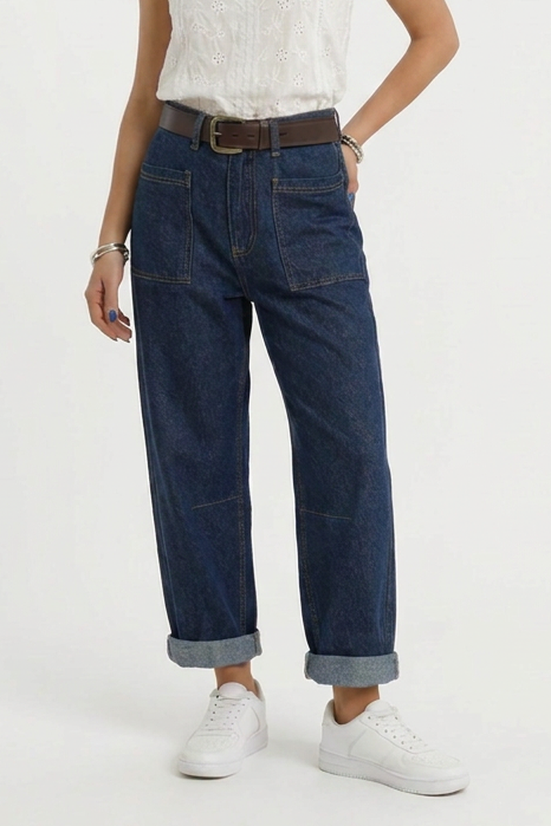 Women's Vintage Casual Washed Straight-Leg Jeans