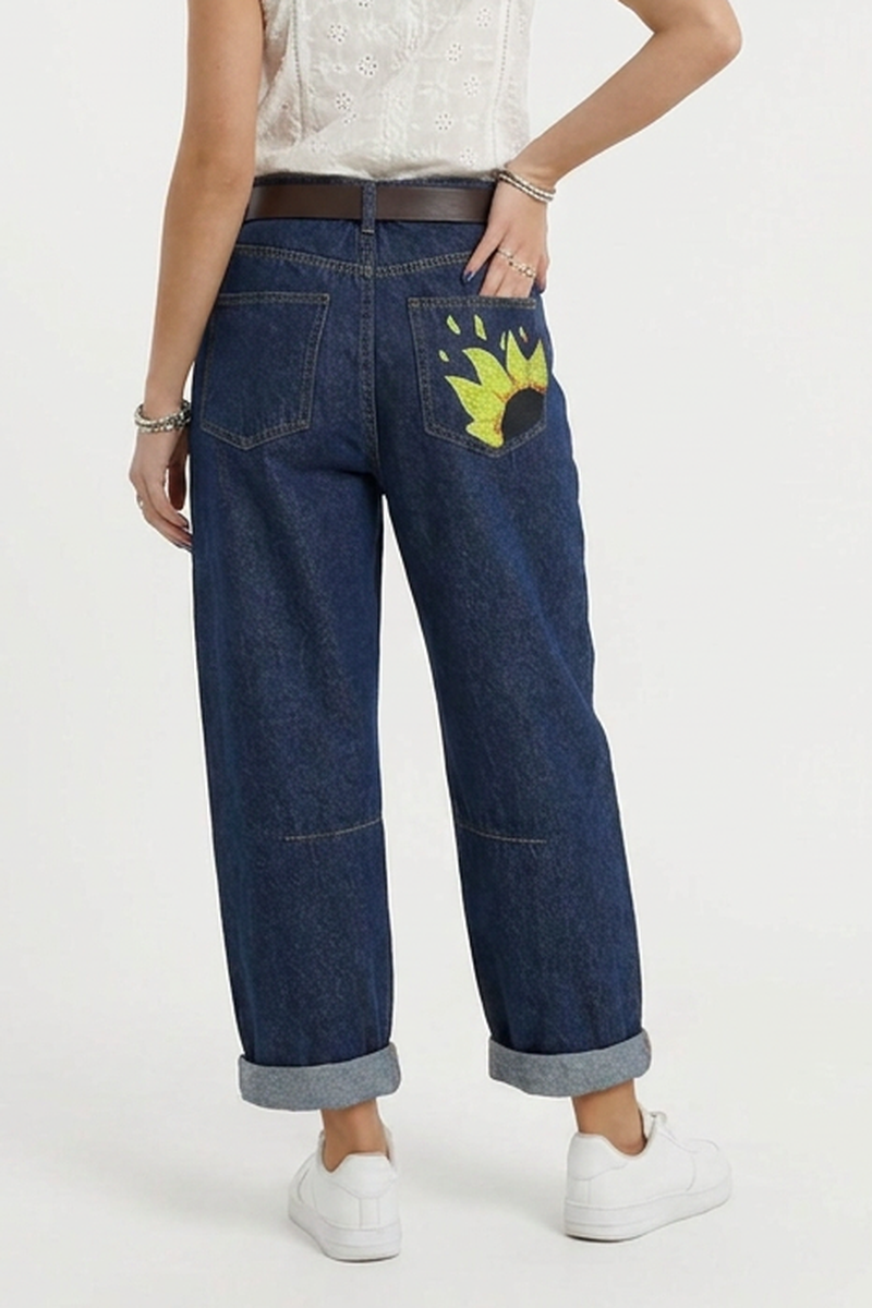 Women's Vintage Casual Washed Straight-Leg Jeans